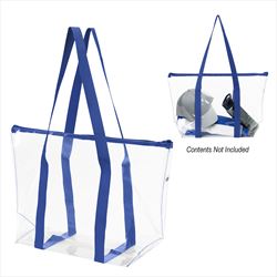 Clear with Royal Blue Trim